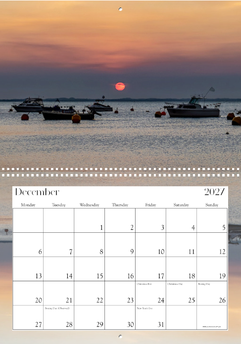 Calendar 2027. A3