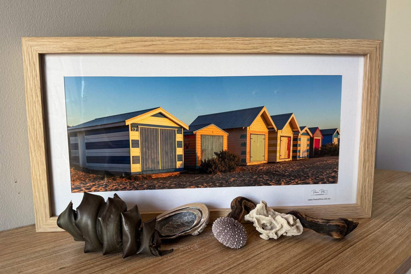 Beach huts in a row