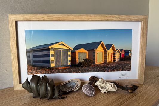 Beach huts in a row