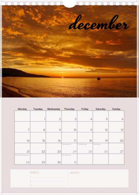 Beach Life calendar 2026