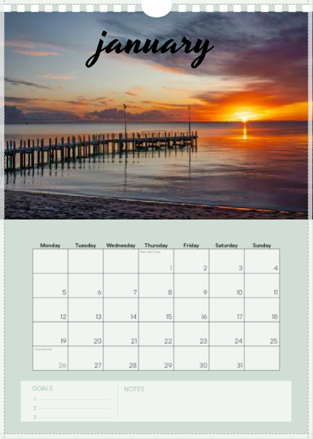 Beach Life calendar 2026