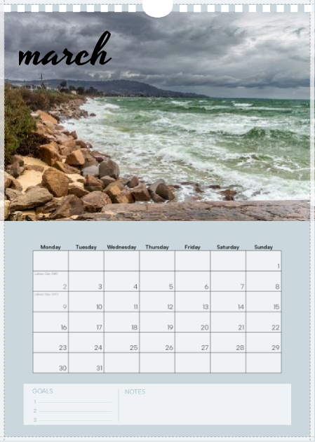 Beach Life calendar 2026