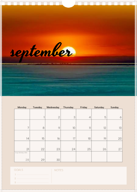 Beach Life calendar 2026