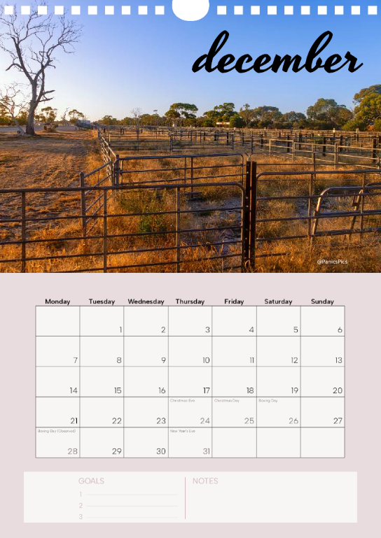 Country Life A4 calendar