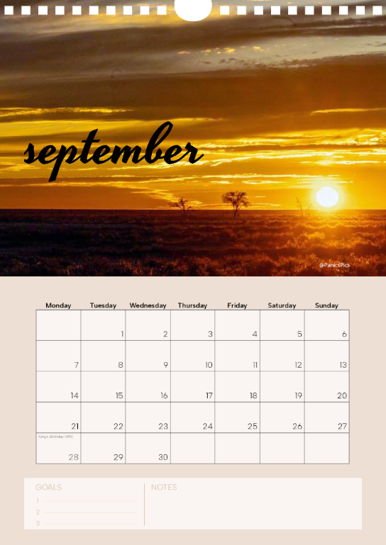 Country Life A4 calendar