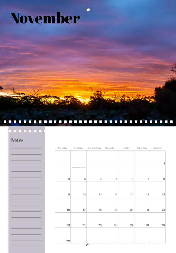 Country to coast double A4 calendar