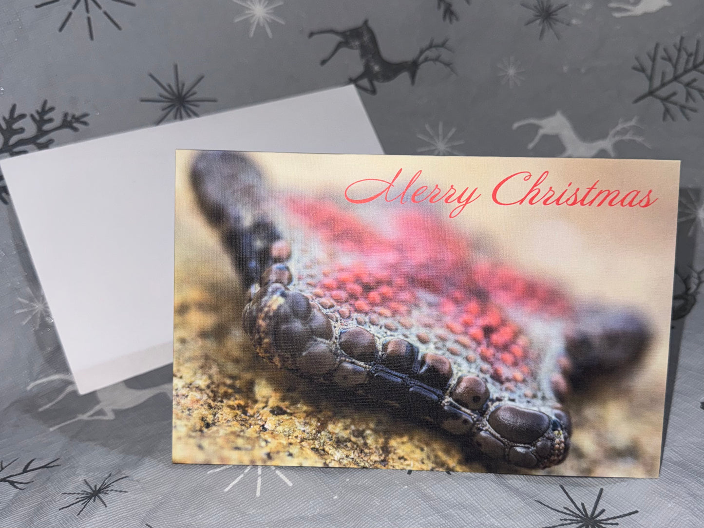 10pk White linen Christmas cards and envelopes