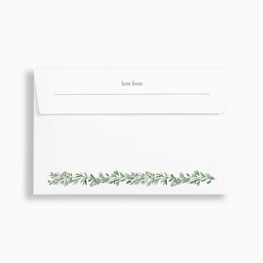 10 x Printed Christmas card envelopes